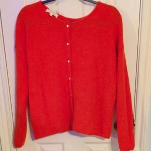 Sezane Vibrant Red Cardigan